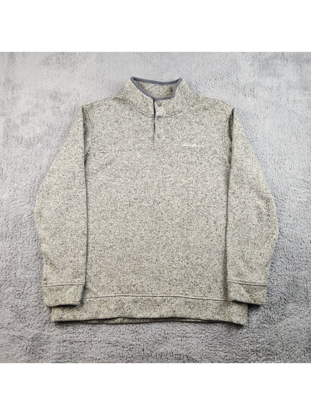 Eddie Bauer Men's 2XL XXL Radiator Fleece Snap Mock Neck Pullover Sweater Casual